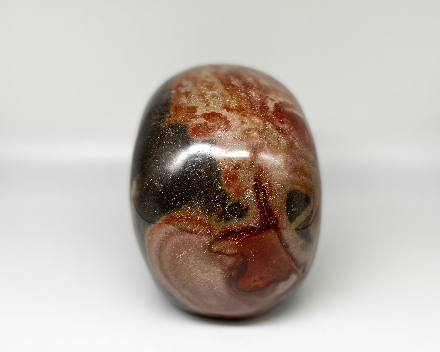 5 x 5.5  Inch Polychrome Jasper Crystal Skull Home Décor