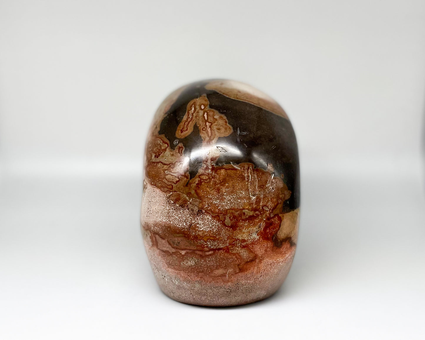 4.75 x 5.75 Inch Polychrome Jasper Crystal Skull Home Décor