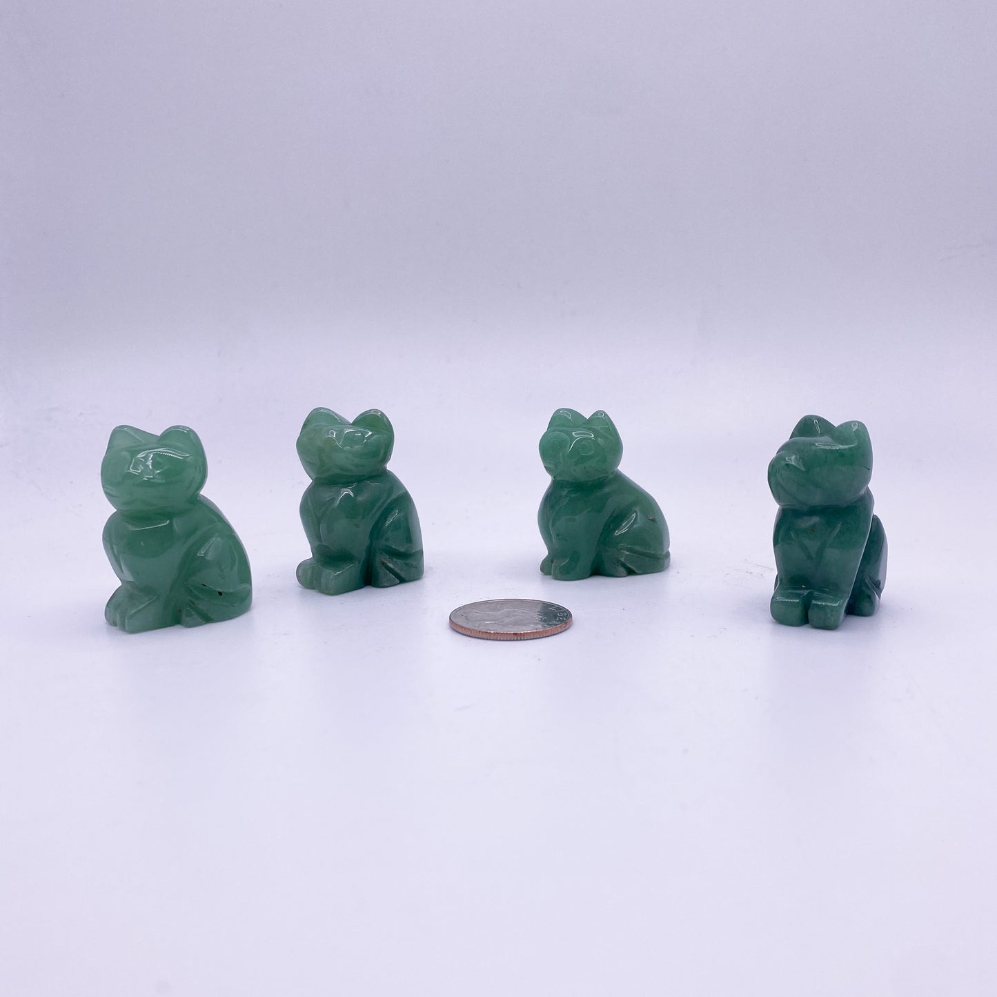 1.5 Inch Crystal Cat Carving Home Décor