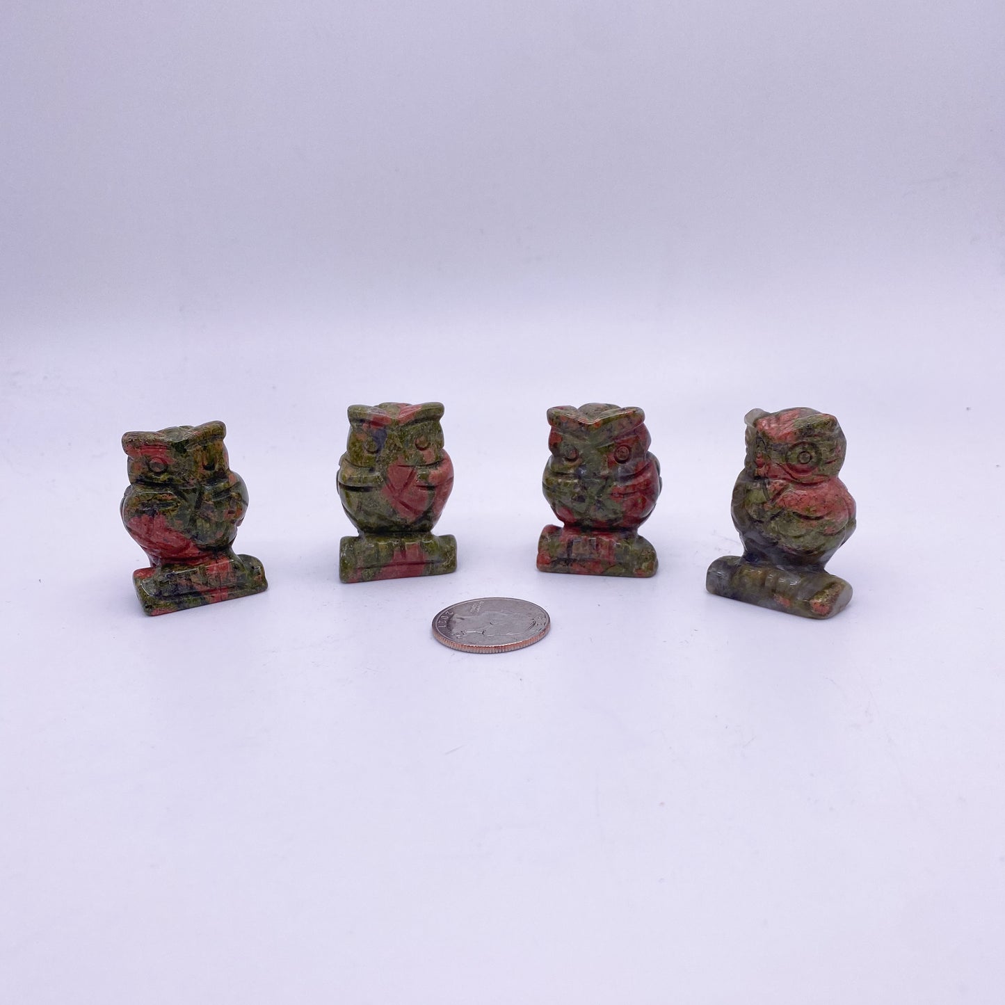 1.5 Inch Crystal Owl Carving Home Décor