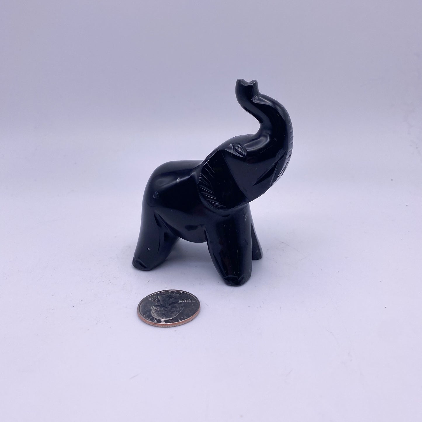 3 1/2 Inch Black Obsidian Crystal Carving Owl, Cat, Elephant, Dolphin and Turtle Crystal Home Décor