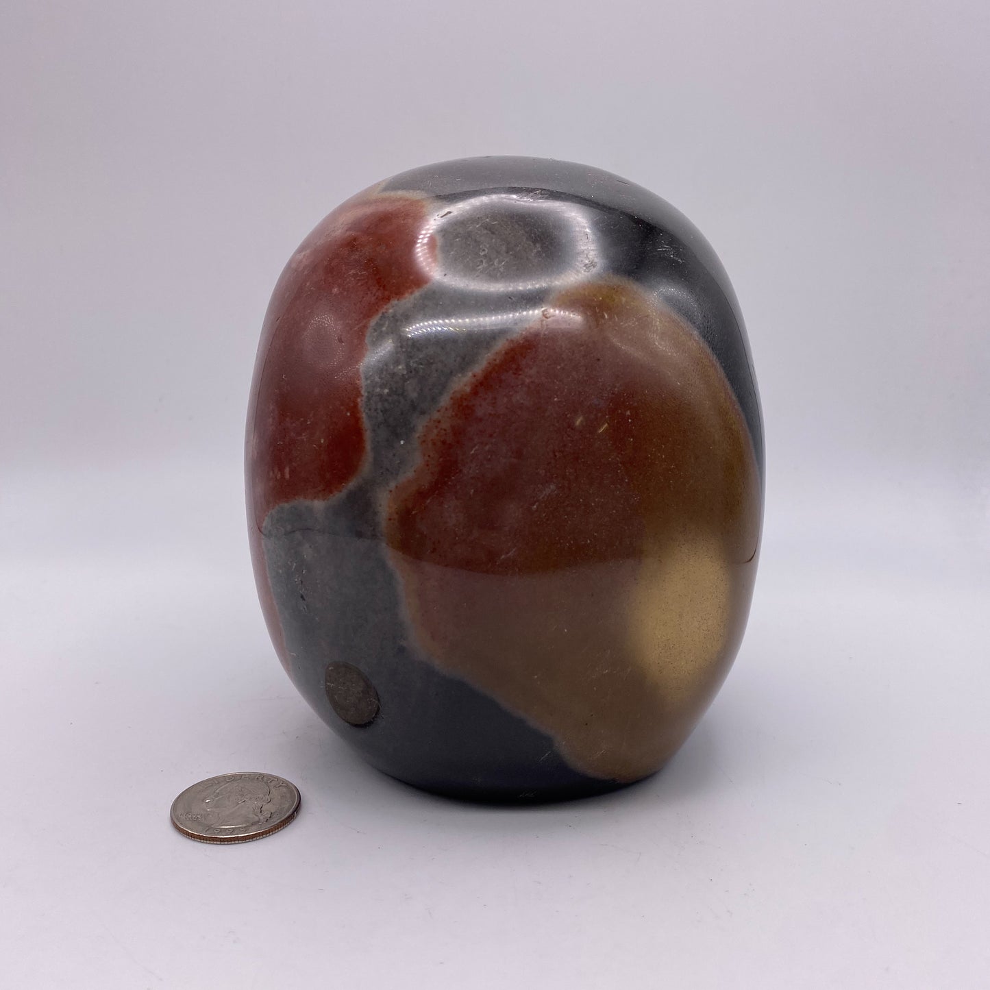 5 x 5 Inch Polychrome Jasper Crystal Skull Home Décor