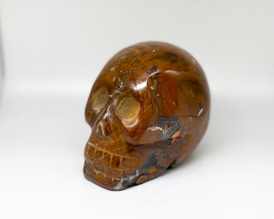 4.5 x 5 Inch Brecciated Jasper Crystal Skull Home Décor