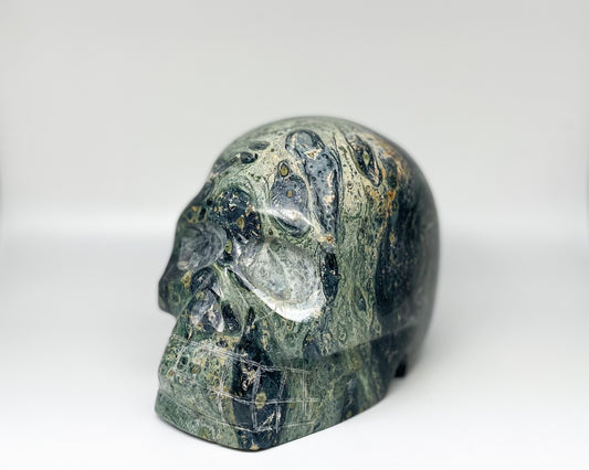 4.25 x 6 Inch Kambaba Jasper Crystal Skull Home Décor