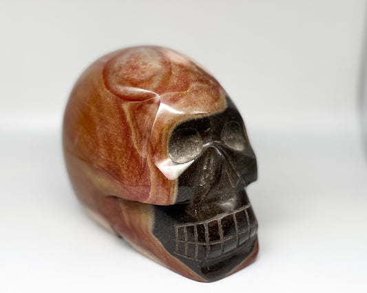 4.5 x 5.75 Inch Polychrome Jasper Crystal Skull Home Décor