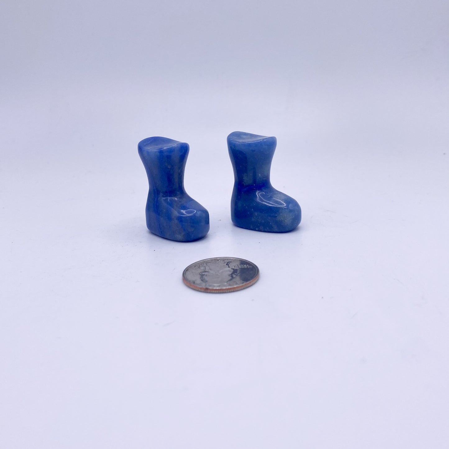 1.5 Inch Pair of Crystal Boot Carvings Crystal Home Décor
