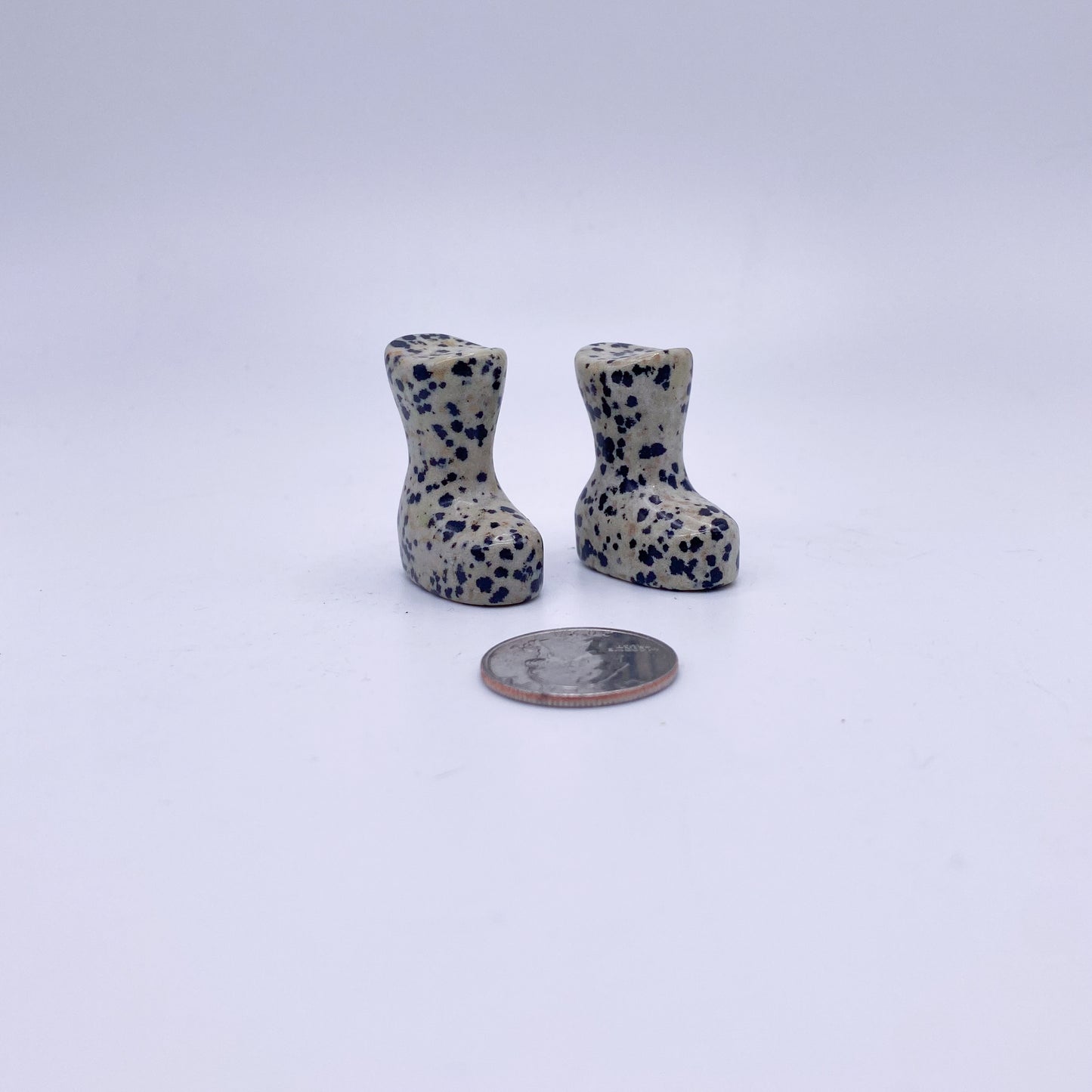 1.5 Inch Pair of Crystal Boot Carvings Crystal Home Décor