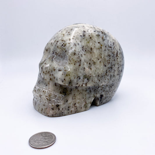 5 x 4 Inch Granite Crystal Skull Home Décor