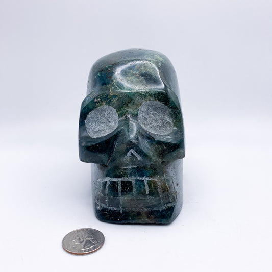 4.5 x 5.5 Inch Ocean Jasper Crystal Skull Home Décor