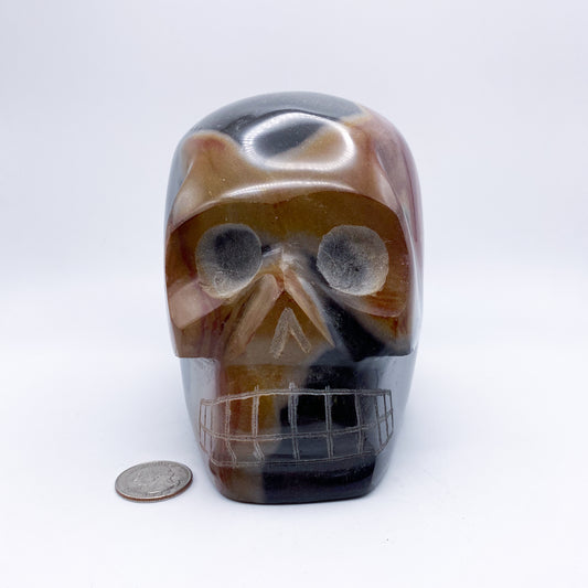 5 x 5 Inch Polychrome Jasper Crystal Skull Home Décor
