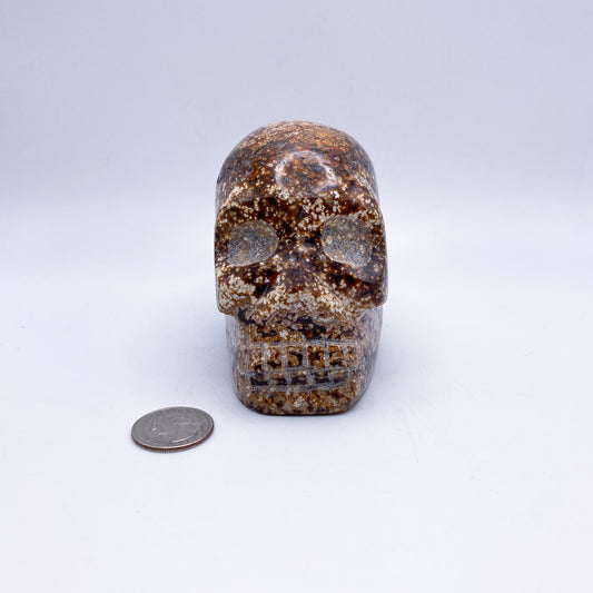 3.5 x 4 Inch Ocean Jasper Crystal Skull Home Décor
